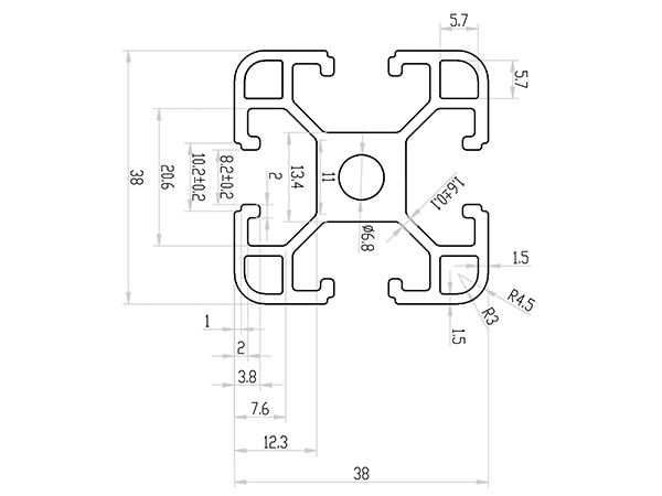 38系列鋁合金型材 001 08 38 38 38系列鋁合金型材 001 08 38 38